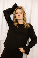 Lekka swobodna bluzka Refined espresso